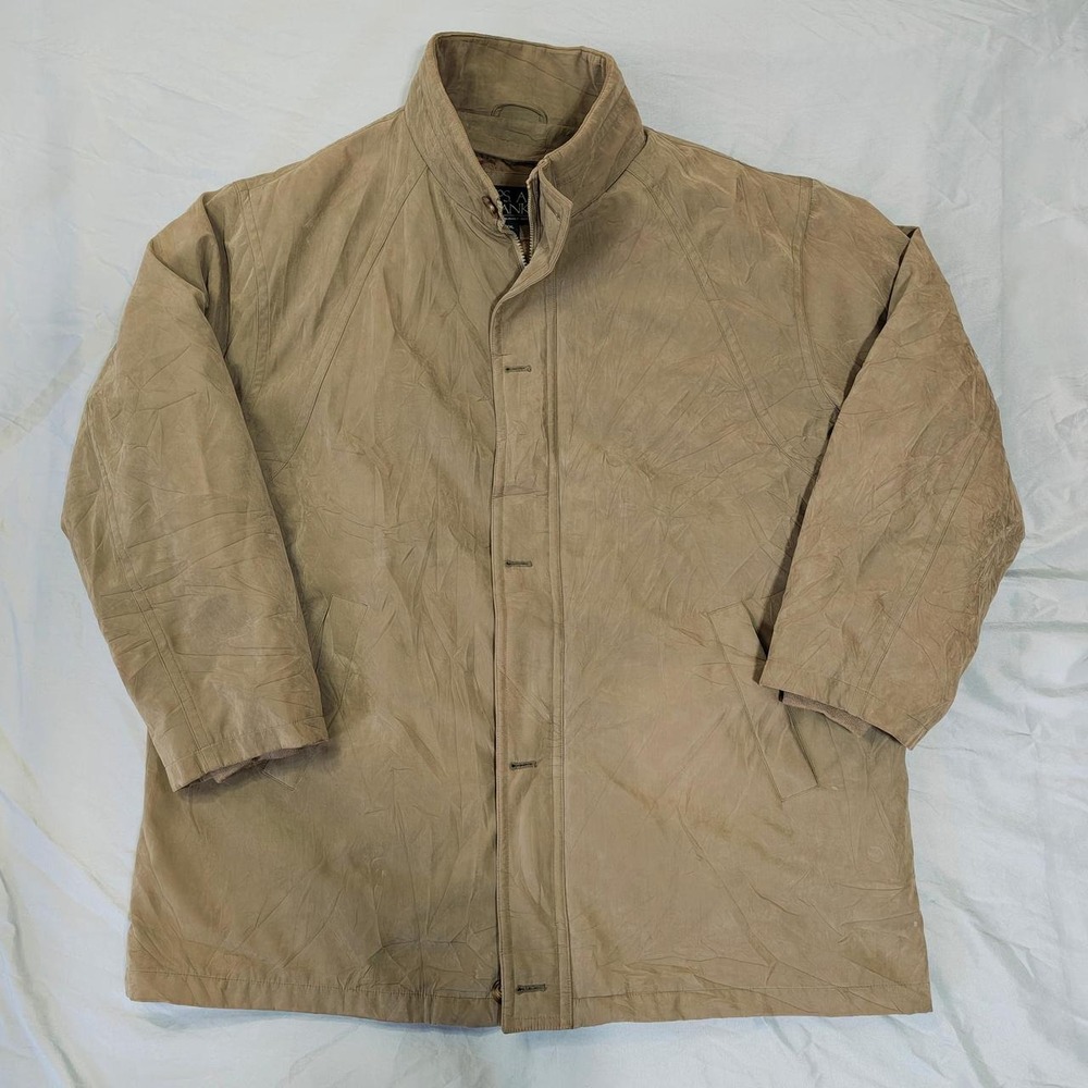 Jos. A. Bank Mens XXL 3-in-1 Down Field Parka Coat Tan Khaki Microfiber